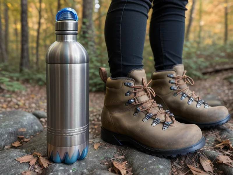 Hiking after 50 on a New England trail — a woman managing joint health while staying active outdoors