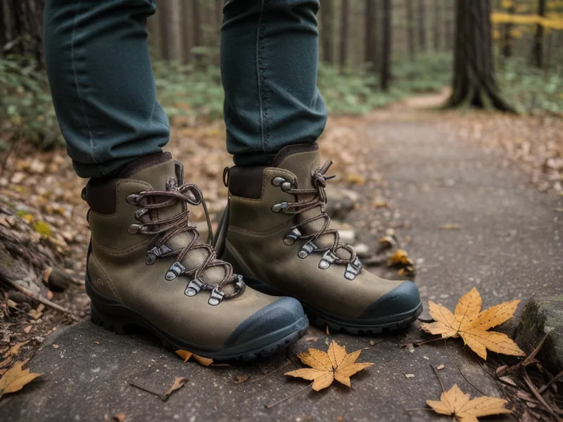 Hiker pausing at the Noanet Woodlands trailhead, weighing joint health and mobility after fifty before a hike
