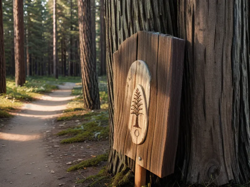 A weathered trail marker along Skyline Trail, a familiar checkpoint on the hiking route for stiff joints after 50