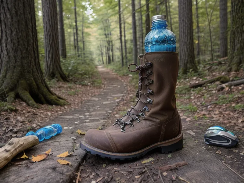 Lacing up hiking boots before a Skyline Trail hike, part of a joint health and mobility routine for active women over 50 trying JointVive
