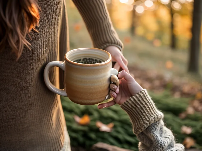 Hands wrapped around a steaming mug on a chilly trailhead morning, weighing joint health options for active aging