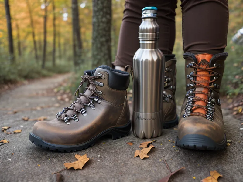 Woman pausing mid-hike, favoring a low-impact knee-health strategy over high-impact cardio