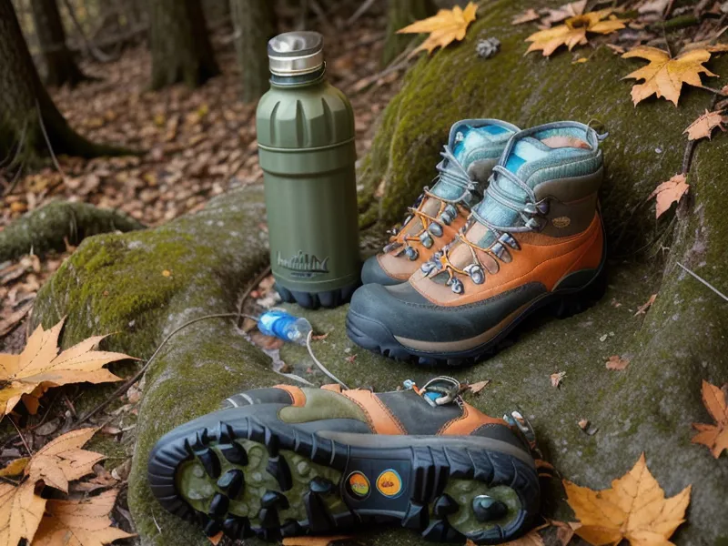 Hiker adjusting trail gear mid-hike as part of an active aging routine built around joint stability